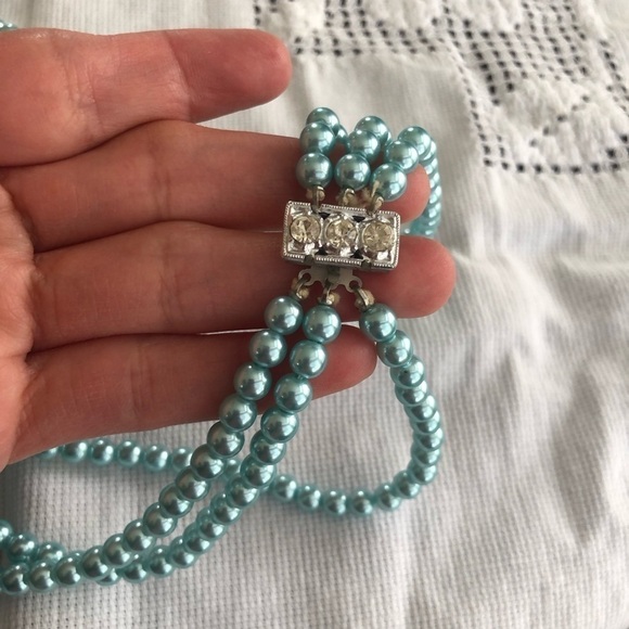 Vintage Stamped Japan 3 Layered Beaded Necklace - Picture 2 of 4